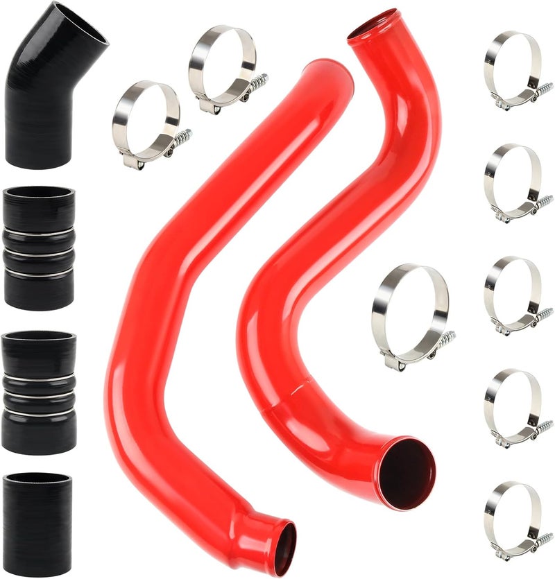 DOCAS Turbo Intercooler Pipe and Boot Kit CAC tubes Powerstroke Compatible with 2003-2007 Ford 6.0L F250 F350 F450 F550 - Image 3
